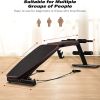 Adjustable Fitness Bench with Dumbbells and Resistance Bands;  Folding Incline Bench for Home Gym