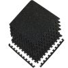 VEVOR 6 PCS 1/2 inch Thick Gym Floor Mats, 24" x 24" EVA Foam & Rubber Top Interlocking Workout Floor Mats with 24 sq.ft Coverage