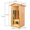 One person Far infrared old fir outdoor sauna room