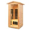 One person Far infrared old fir outdoor sauna room