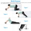 Ab Roller Wheel Fitness Exercise Wheel Roller w/ Knee Pad for Abs Workout Core Strength Exercise Home Gym