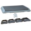 Adjustable Aerobic Step Workout Step with 4 Risers Fitness & Exercise Platform Trainer Gray