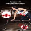 Adjustable Fitness Bench with Dumbbells and Resistance Bands;  Folding Incline Bench for Home Gym
