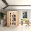 Two persons Hemlock Far infrared corner Indoor sauna room