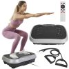 Vibration Plate Exercise Machine With Resistant Bands Remote Control Whole Body Vibration Platform Workout Equipment Home Fitness Training Equipment F