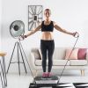 Vibration Plate Exercise Machine With Resistant Bands Remote Control Whole Body Vibration Platform Workout Equipment Home Fitness Training Equipment F