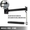 VEVOR Boxing Spinning Bar Wall Mount,Black Punching Spinning Bar for Boxing Speed Trainer