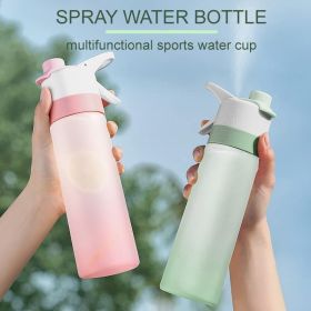 Misting Water Bottle for Sports and Outdoor Activities - BPA-Free Food Grade Plastic with Spray Mist - Portable and Convenient for Office, Gym (Color: Gray)