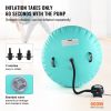 VEVOR Air Mat Tumble Track Air Spot, Round Inflatable Air Roller, Air Barrel Gymnastic Equipment with Electric Pump