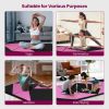 4-Panel PU Leather Folding Exercise Gym Mat with Hook and Loop Fasteners